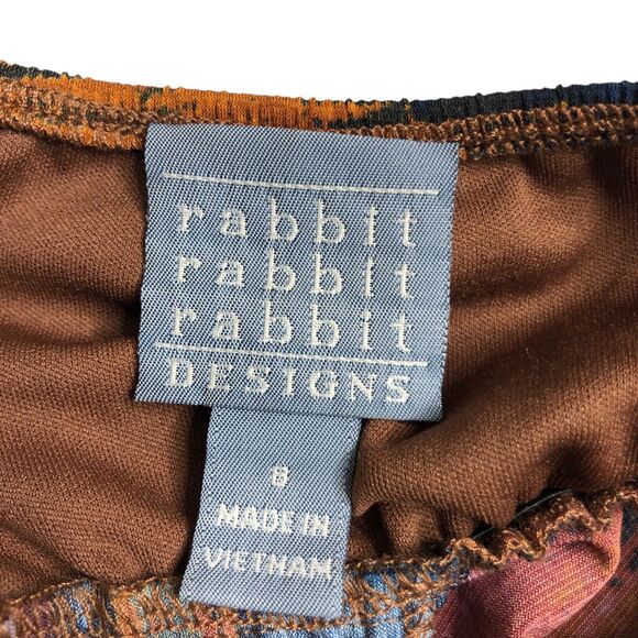 Vintage Y2K Rabbit Rabbit Rabbit Maxi Dress 8 Halter Babydoll Western Boho 90s - Picture 4 of 15